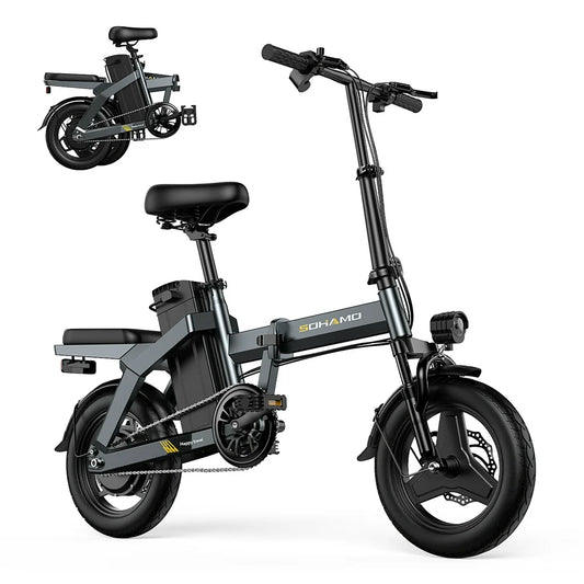 A3 Electric Bike for Adults and Teens, 400W Motor Folding Electric Bicycles, 48V 16Ah Removable Battery, Mini E-Bike, Full Suspension, 3 Working Modes
